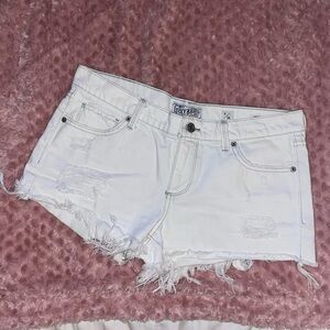 Lucky Brand White Denim Jean Shorts “The Cutoff” Size 28 / 6